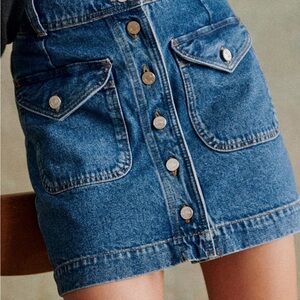 Sezane Bettie Denim Skirt